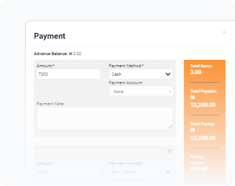 Multiple Payment Invoice